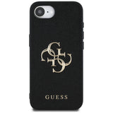 Husa pentru iPhone 16e, Guess Hardcase 4G Grained Big and Classic Logo (GUHCPSE4PGT4MBK), negru