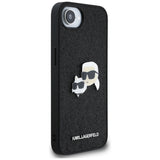 Husa pentru iPhone 16e, Karl Lagerfeld Hardcase Glitter Fixed (KLHCPSE4PFGKCPK), albastru