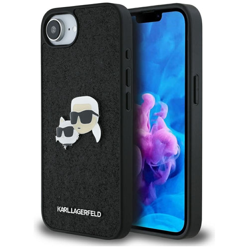 Husa pentru iPhone 16e, Karl Lagerfeld Hardcase Glitter Fixed (KLHCPSE4PFGKCPK), albastru