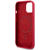 Husa pentru iPhone 15, Karl Lagerfeld Silicone MagSafe (KLHMP15SSCMKCRHR), rosu