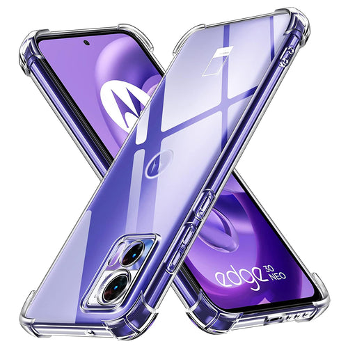 Husa pentru Motorola Edge 30 Neo, Techsuit Shockproof Clear Silicone, transparenta
