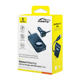 Incarcator auto Baseus PrimeTrip VW1 (C00069000121-00), 3x USB, 3x Type-C, 105W, Incarcare rapida, 60W Retractabil Cable, negru