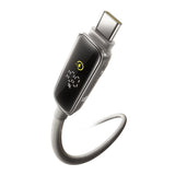 Cablu Baseus de date Vipow (P10381802851-00), Type-C, Incarcare rapida, Display, Sleep Mode, 100W, 1m, alb