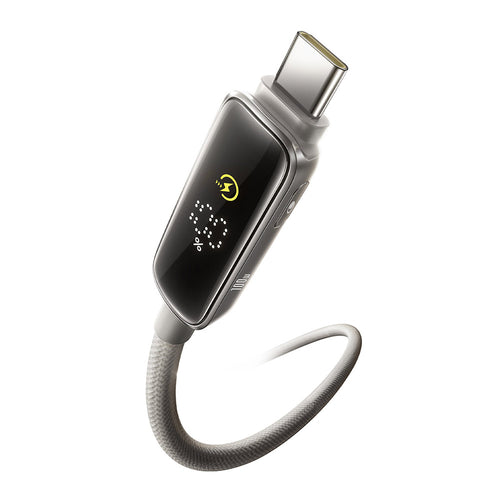 Cablu Baseus de date Vipow (P10381802851-00), Type-C, Incarcare rapida, Display, Sleep Mode, 100W, 1m, alb