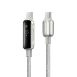 Cablu Baseus de date Vipow (P10381802851-00), Type-C, Incarcare rapida, Display, Sleep Mode, 100W, 1m, alb