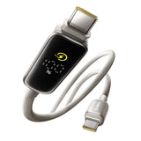 Cablu Baseus de date Vipow (P10381802851-01), Type-C, Incarcare rapida, Display, Sleep Mode, 100W, 2m, gri