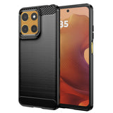 Husa pentru Motorola Moto G15, Techsuit Carbon Silicone, albastru