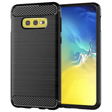Husa pentru Samsung Galaxy S10e, Techsuit Carbon Silicone, negru