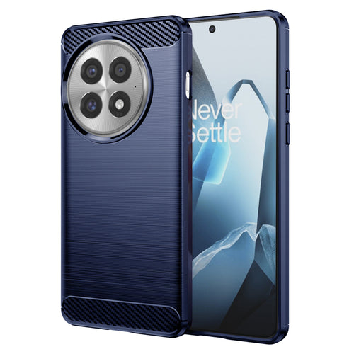 Husa pentru OnePlus 13, Techsuit Carbon Silicone, albastru