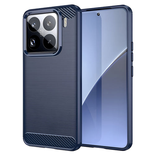 Husa pentru Xiaomi 15 Pro, Techsuit Carbon Silicone, albastru