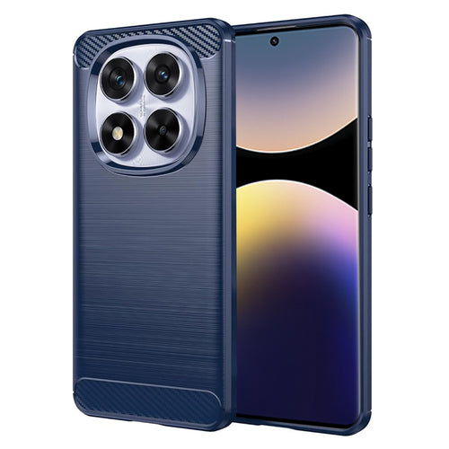 Husa pentru Xiaomi Redmi Note 14 Pro 5G, Techsuit Carbon Silicone, albastru