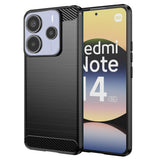 Husa pentru Xiaomi Redmi Note 14 5G, Techsuit Carbon Silicone, albastru
