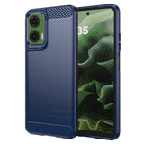 Husa pentru Motorola Moto G35, Techsuit Carbon Silicone, albastru