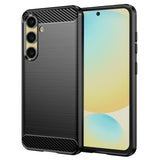 Husa pentru Samsung Galaxy S24 FE, Techsuit Carbon Silicone, albastru
