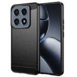 Husa pentru Xiaomi 14T Pro, Techsuit Carbon Silicone, albastru