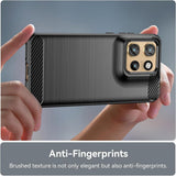 Husa pentru Motorola Edge 50 Neo, Techsuit Carbon Silicone, albastru