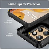 Husa pentru Motorola Edge 50 Neo, Techsuit Carbon Silicone, albastru