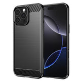 Husa pentru iPhone 16 Pro Max, Techsuit Carbon Silicone, albastru