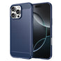 Husa pentru iPhone 16 Pro, Techsuit Carbon Silicone, albastru