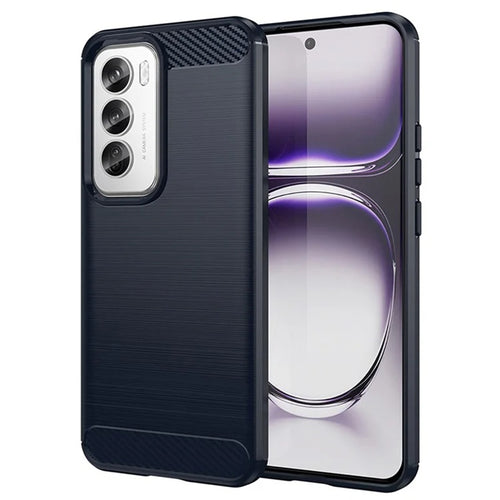 Husa pentru OPPO Reno12, Techsuit Carbon Silicone, albastru