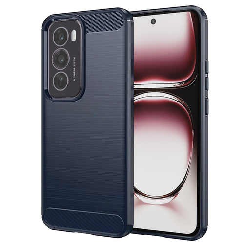 Husa pentru OPPO Reno12 Pro, Techsuit Carbon Silicone, albastru