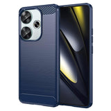 Husa pentru Xiaomi POCO F6, Techsuit Carbon Silicone, albastru