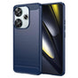 Husa pentru Xiaomi POCO F6, Techsuit Carbon Silicone, albastru