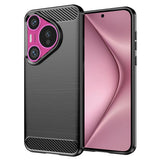 Husa pentru Huawei Pura 70, Techsuit Carbon Silicone, albastru