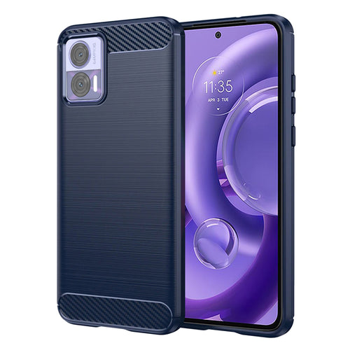 Husa pentru Motorola Edge 30 Neo, Techsuit Carbon Silicone, albastru