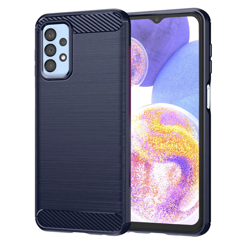 Husa pentru Samsung Galaxy A23, Techsuit Carbon Silicone, albastru