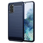 Husa pentru Samsung Galaxy S20 Plus, Techsuit Carbon Silicone, albastru