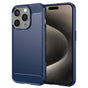 Husa pentru iPhone 15 Pro Max, Techsuit Carbon Silicone, albastru