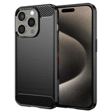 Husa pentru iPhone 15 Pro Max, Techsuit Carbon Silicone, albastru