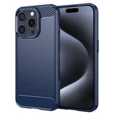 Husa pentru iPhone 15 Pro, Techsuit Carbon Silicone, albastru