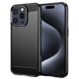 Husa pentru iPhone 15 Pro, Techsuit Carbon Silicone, albastru