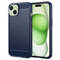 Husa pentru iPhone 15 Plus, Techsuit Carbon Silicone, albastru