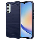Husa pentru Samsung Galaxy A34 5G, Techsuit Carbon Silicone, albastru