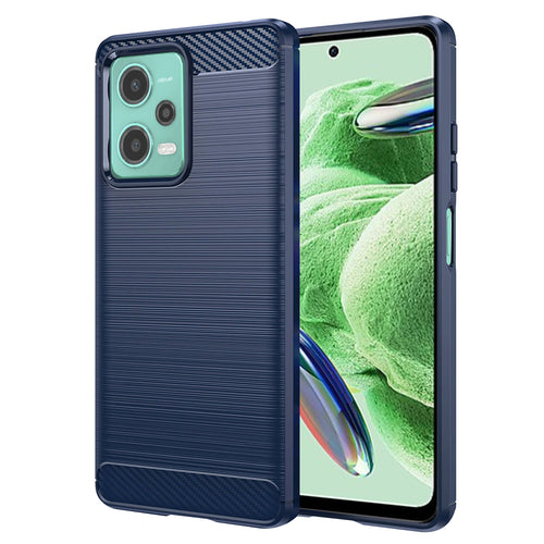 Husa pentru Xiaomi Redmi Note 12 5G, Techsuit Carbon Silicone, albastru
