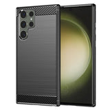 Husa pentru Samsung Galaxy S23 Ultra, Techsuit Carbon Silicone, albastru