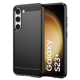 Husa pentru Samsung Galaxy S23 Plus, Techsuit Carbon Silicone, albastru
