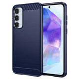 Husa pentru Samsung Galaxy A55 5G, Techsuit Carbon Silicone, albastru
