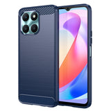Husa pentru Honor X6a, Techsuit Carbon Silicone, albastru