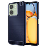 Husa pentru Xiaomi Redmi 13C 4G, Techsuit Carbon Silicone, albastru