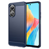 Husa pentru OPPO A58 4G, Techsuit Carbon Silicone, albastru