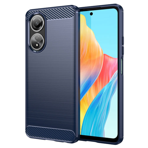 Husa pentru OPPO A58 4G, Techsuit Carbon Silicone, albastru
