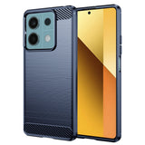 Husa pentru Xiaomi Redmi Note 13 5G, Techsuit Carbon Silicone, albastru