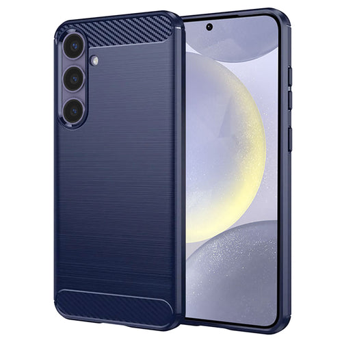 Husa pentru Samsung Galaxy S24 Plus, Techsuit Carbon Silicone, albastru