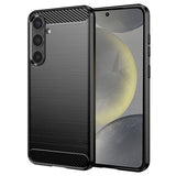 Husa pentru Samsung Galaxy S24, Techsuit Carbon Silicone, albastru