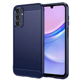 Husa pentru Samsung Galaxy A15 4G, Techsuit Carbon Silicone, albastru