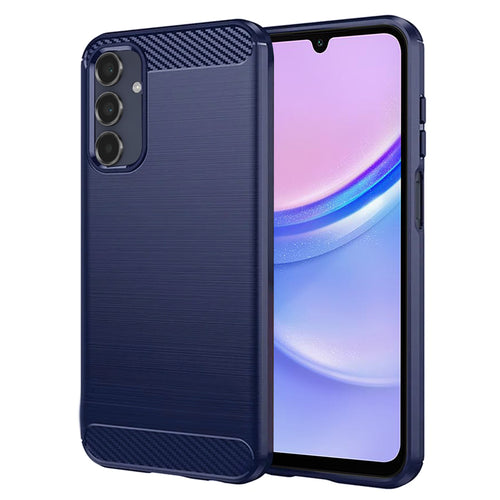 Husa pentru Samsung Galaxy A15 4G, Techsuit Carbon Silicone, albastru